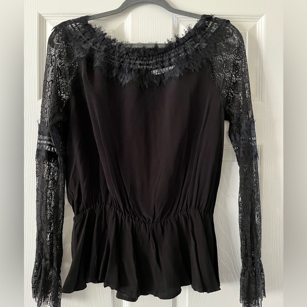 Kittenish Women’s black blouse, size medium